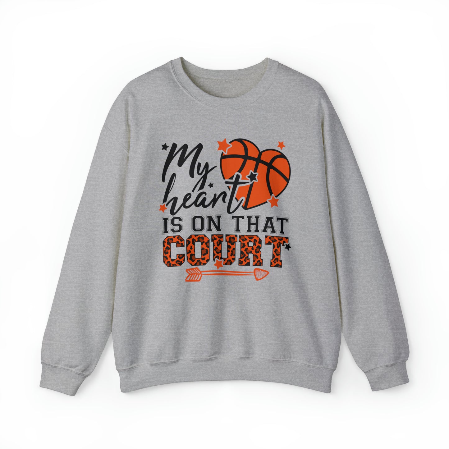 My Heart Is On That Court Crewneck Sweatshirt