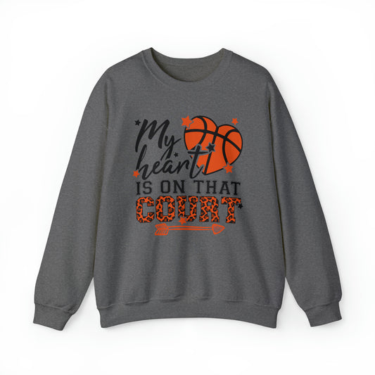 My Heart Is On That Court Crewneck Sweatshirt